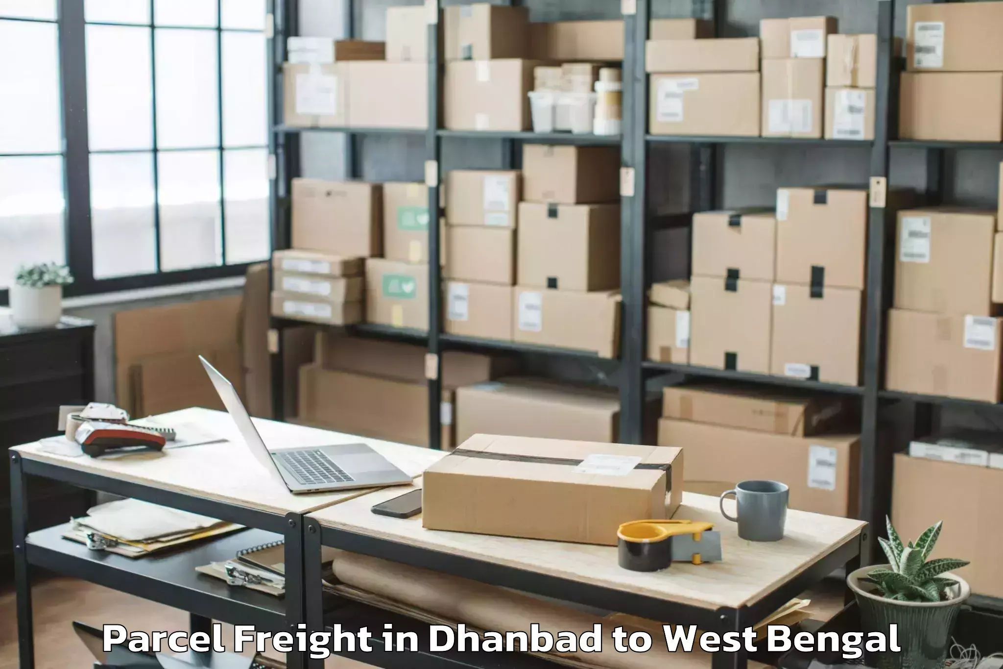 Top Dhanbad to Santipur Parcel Freight Available